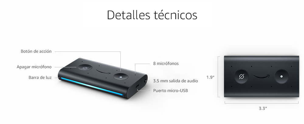 Parlante Inteligente Echo Auto Amazon - Negro