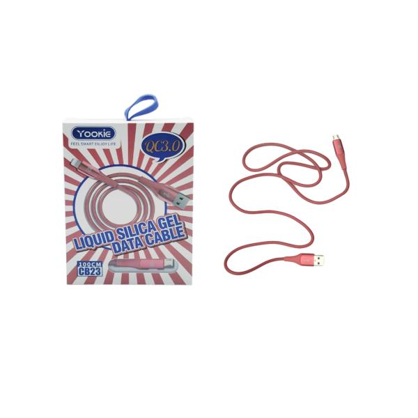 Cable USB Micro B CB23 Yookie - Rojo