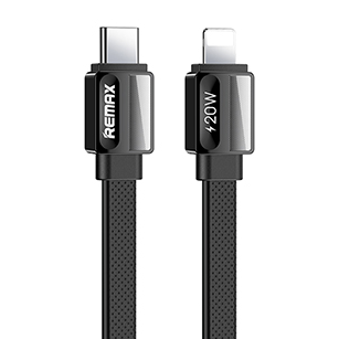 Cable USB Tipo C a Lightning Serie Platinum PRO RC-C050C-L - Negro