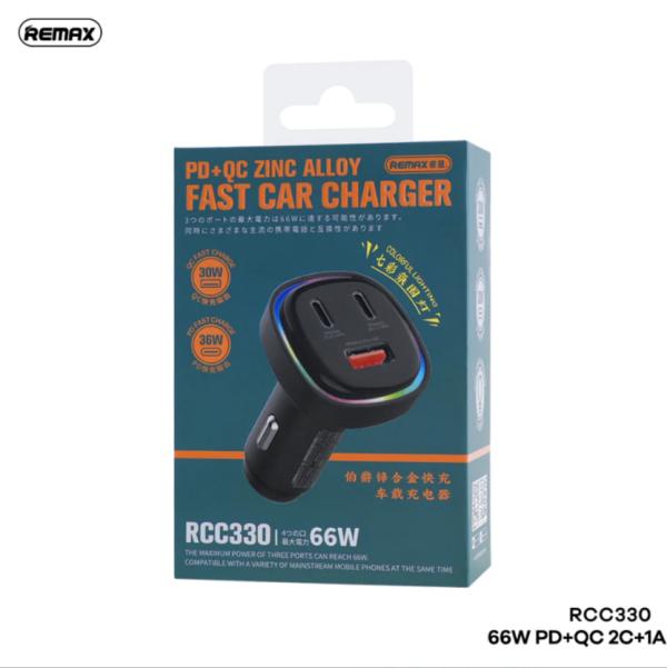 Cargador Cubo Carro RCC330 Serie Earl Remax - Negro