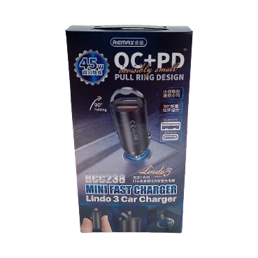 Cargador Cubo Carro RCC238 Remax - Negro