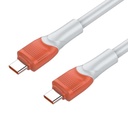 Cable USB Tipo C-c LC601C Ldnio - Naranja Gris