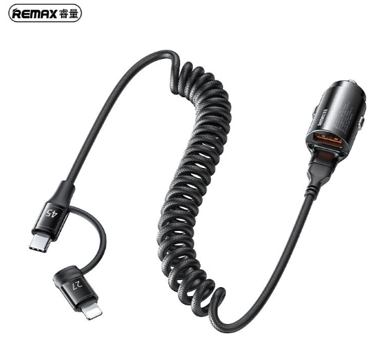 Cargador Cubo Carro RCC356 Serie Ruichy Remax - Negro