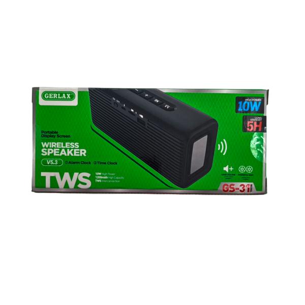 Parlante Bluetooth GS-31 Gerlax - Negra
