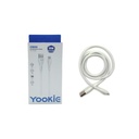 Cable USB Micro B CB89 Yookie - Blanco
