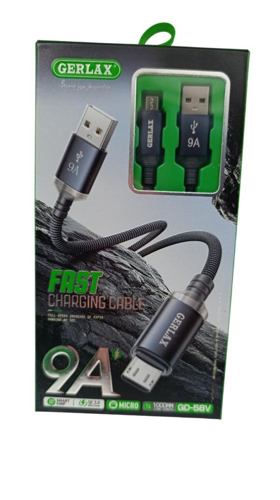 Cable USB Micro B GD-58V Gerlax - 1M Gris