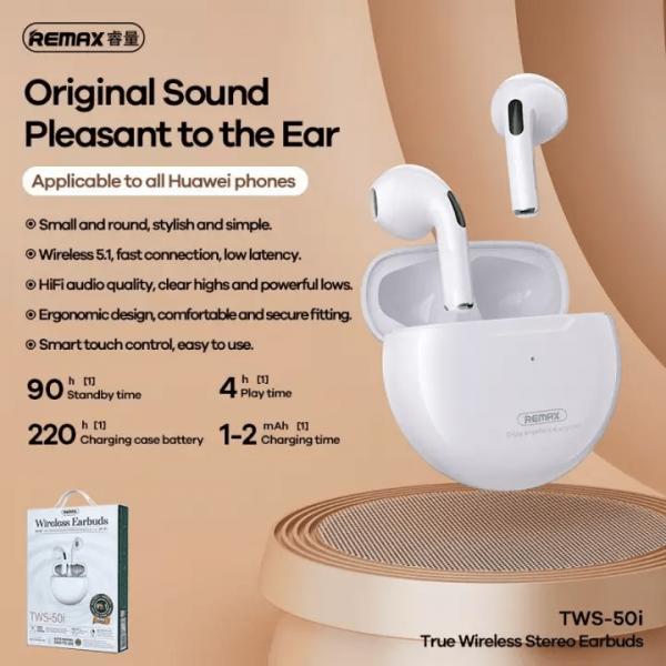 Audifonos Manos Libres Bluetooth TWS-50I Remax - Blanco