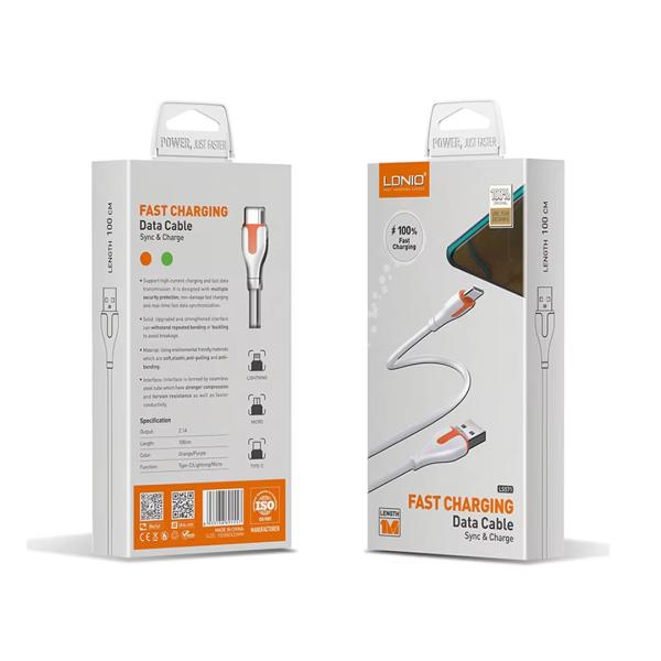 Cable USB Tipo C LS571 Ldnio - Blanco 1M