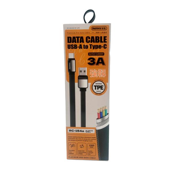 Cable USB Tipo C RC-154A Serie Platinum PRO - Negro