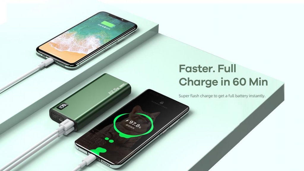 Bateria de Emergencia RPP-17 15.000mha Serie Mini PRO Remax - Verde