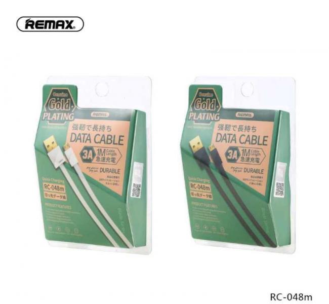 Cable USB Tipo C RC-048A Gold Plating Remax - Negro