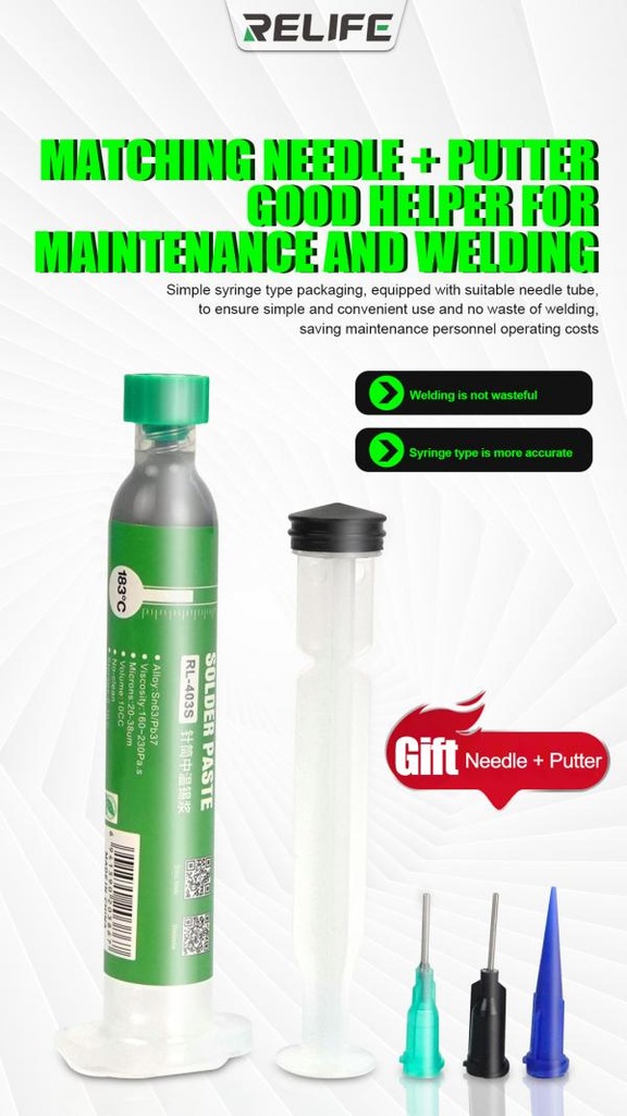 Soldadura Pasta RL-403S Relife - 183°