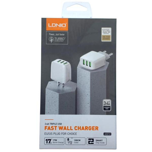 Cargador Casa A3312 Ldnio - Micro B Blanco