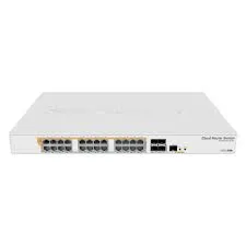 Cloud Router Switch capa 3 MikroTik CRS328-4C-20S-4S+RM con 20 ranuras SFP, 4 ranuras SFP+, 4 interfaces ethernet gigabit y 4SFP adicionales en combo