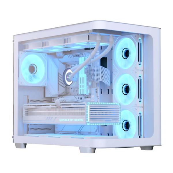 Case Gaming RGB Aerocool P500C-G-WT-V1 Mid Tower Ventiladores 4 de 120MM con Vidrio Lateral y Frontal Accm-pn01043.21 - Blanco