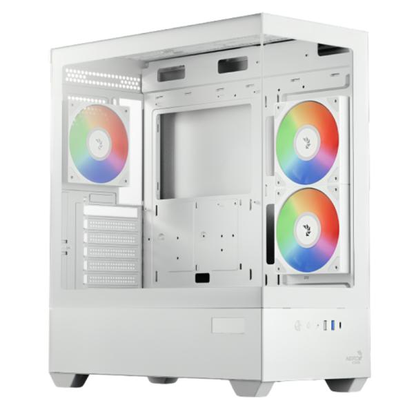Case Gaming RGB Aerocool P500D DIGI-G-WT-V1 Mid Tower Ventiladores 3 de 120MM con Panel Frontal y Lateral Accm-pn07033.21 - Blanco
