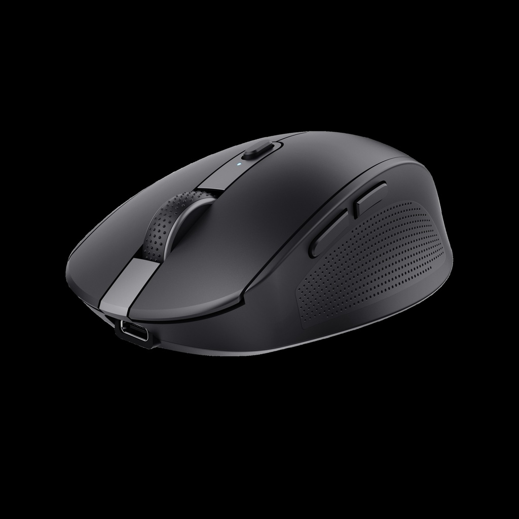 Trust Mouse Inalambrico Recargable Color Negro Silencioso - 24819