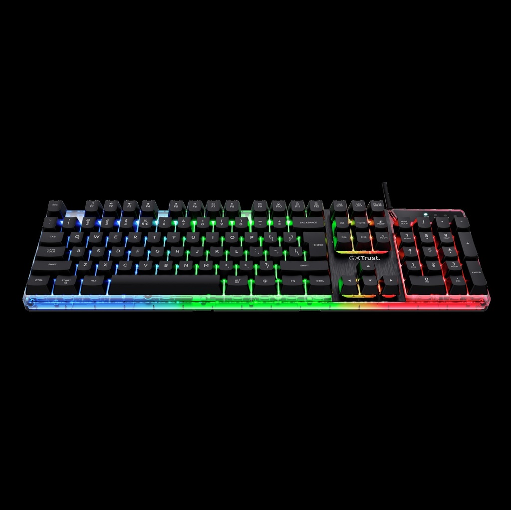 Trust Teclado Gamer Color Negro Iluminado en Español - 23823