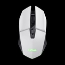Trust Teclado Mouse y Almohadilla Gamer Color Blanco en Español - 25233