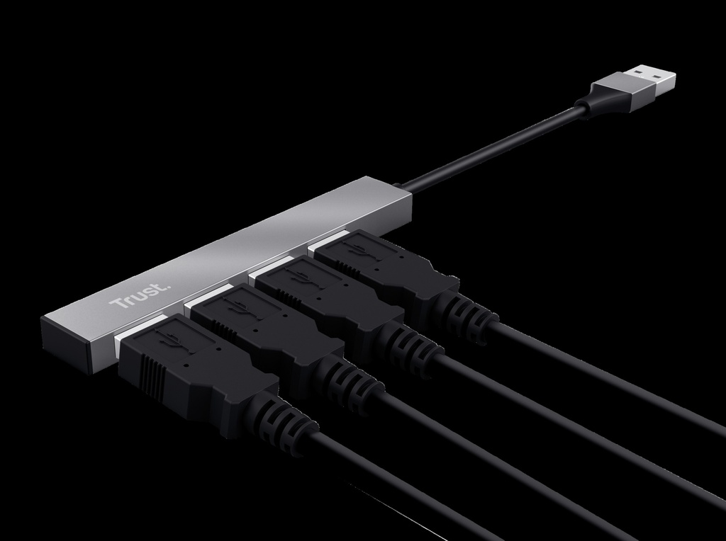 Trust adaptador 4-puertos mini hub USB - 23786