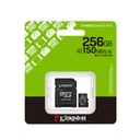 Kingston tarjeta de memoria Micro SD canvas select plus c/adaptador - SDCS3/256GB