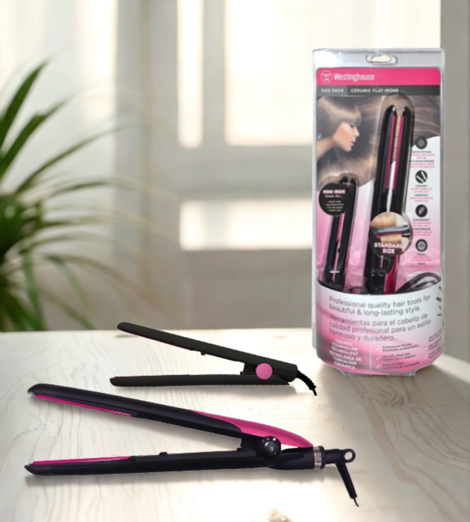 Westinghouse duo paquete dos planchas de cerámica WH1153