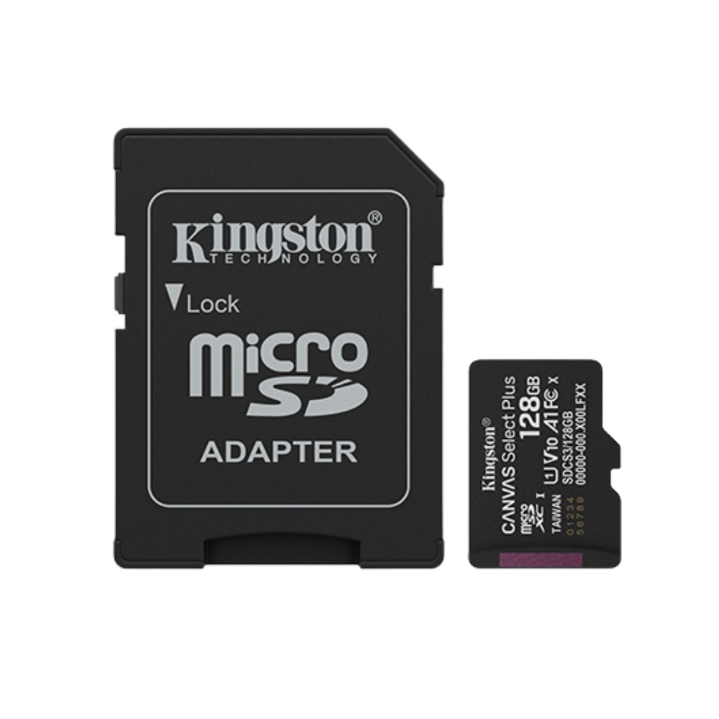 Kingston tarjeta de memoria Micro SD canvas select plus c/adaptador - SDCS3/128GB