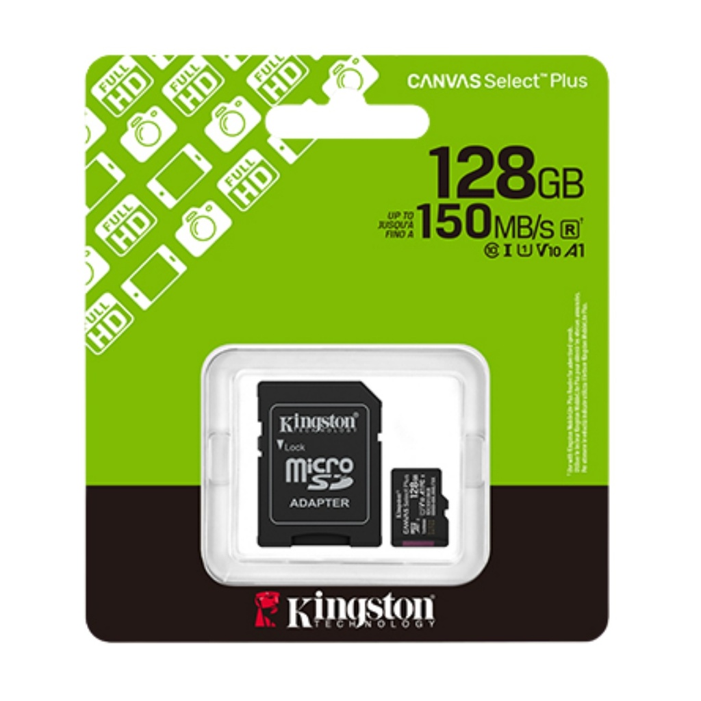 Kingston tarjeta de memoria Micro SD canvas select plus c/adaptador - SDCS3/128GB