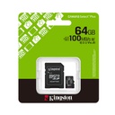 Kingston tarjeta de memoria Micro SD canvas select plus c/adaptador - SDCS3/64GB