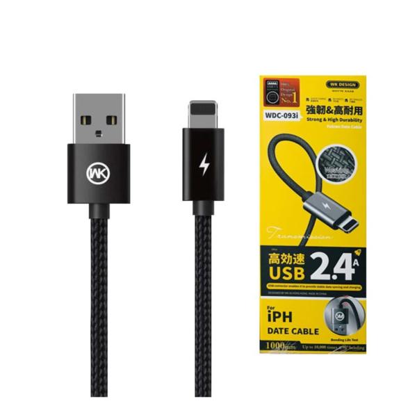 CABLE USB A LIGHTNING  WDC-01I WEKOME BLANCO