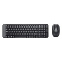 Teclado y Mouse Logitech MK220 Membrana Inalámbrico 2.4 Ghz Español 920-004430 - Negro