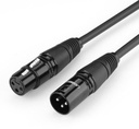 Cable Xlr Macho a Hembra 3 Pines AV130 20708 Ugreen - 1M Negro