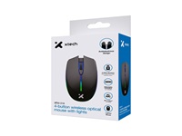 Xtech - XTM-318 - Mouse - 2.4 GHz - Wireless - Black - 4 buttons with Light 3200 dpi