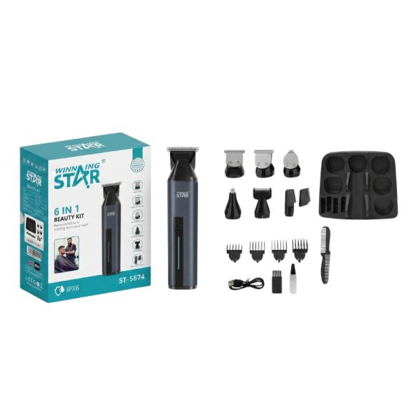 Kit de Aseo Personal Winning Star ST-5674 6 en 1 6W LFJ-975-WST-17658