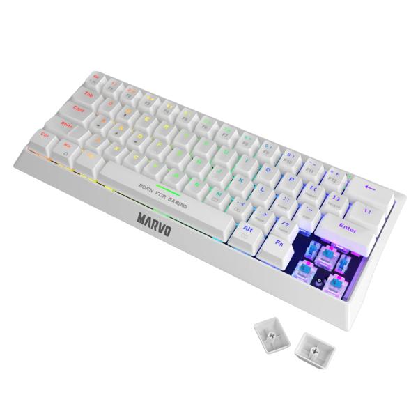 Teclado Linea PRO Gaming KG962WH Marvo - Blanco