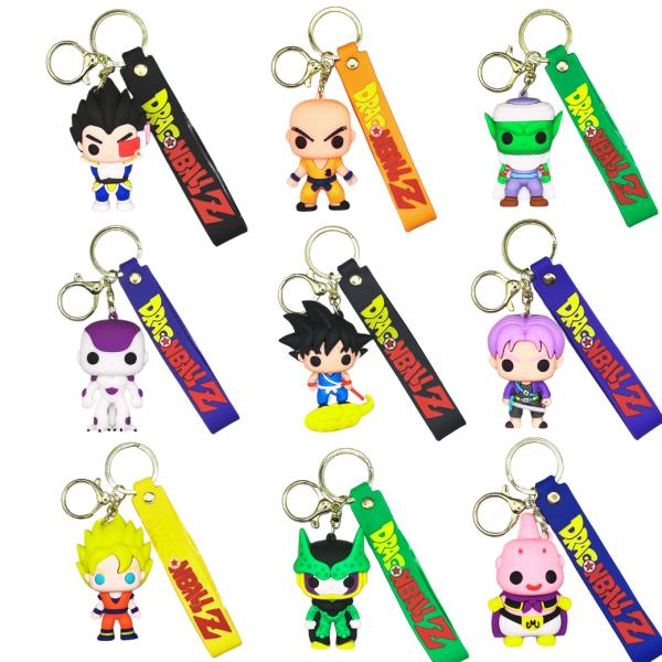 LLAVERO DE GOMA DE DRAGON BALL - POR UNIDAD VARIOS ESTILOS A ELEGIR