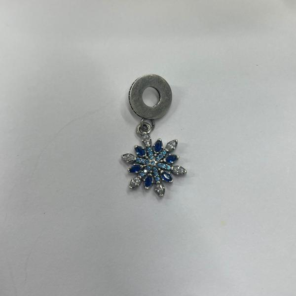 CHARM COLGANTE COPO DE NIEVE CRISTALES AZULES PANDORA CH02