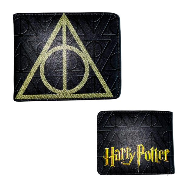 BILLETERA DE LAS RELIQUIAS DE LA MUERTE - HARRY POTTER MARRON MARRON