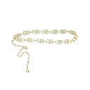 FAJA METALICA DISEÑO BALENCIAGA DORADA