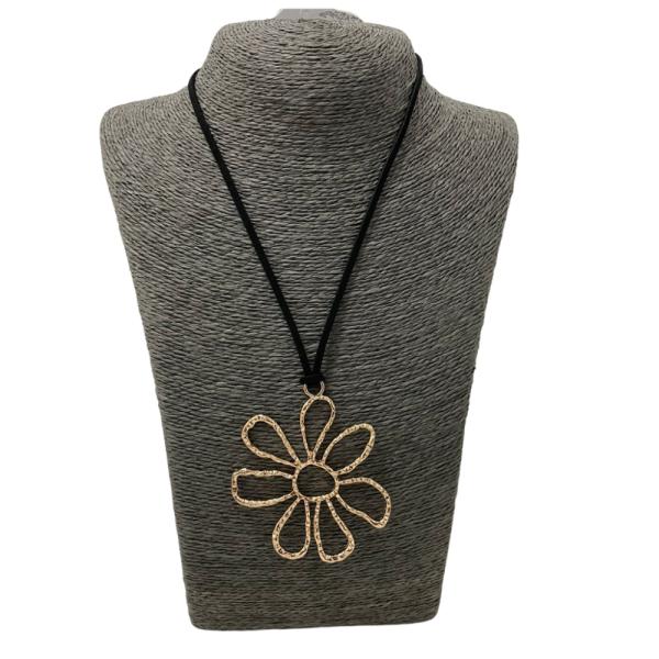 COLLAR BOHEMIO FLOR DORADO