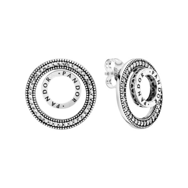 ARETES CIRCULO CON LOGOTIPO PANDORA