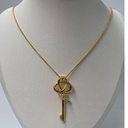 COLLAR PLATEADO TIFFANNY & CO DISEÑO LLAVE DORADO