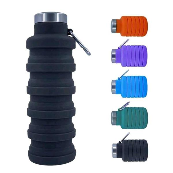 BOTELLA PLEGABLE NEGRO