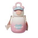 BOTELLA DISEÑO OSO CON GORRA ROSADO