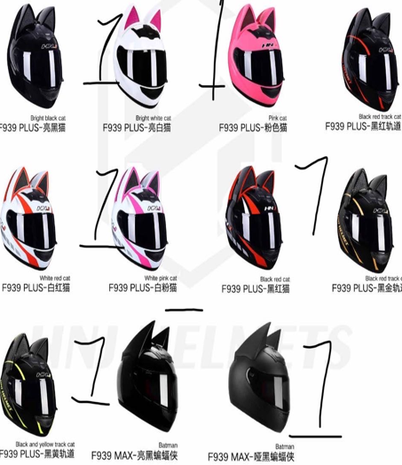 CASCO DE MOTO CON OREJAS HNJ HELMET BLANCO XL