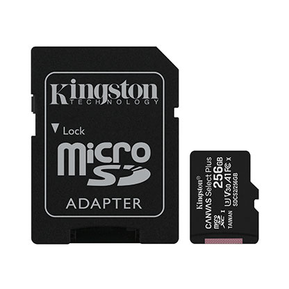 Kingston tarjeta de memoria micro SD canvas c/adaptador (clase 10) SDCS2/256GB