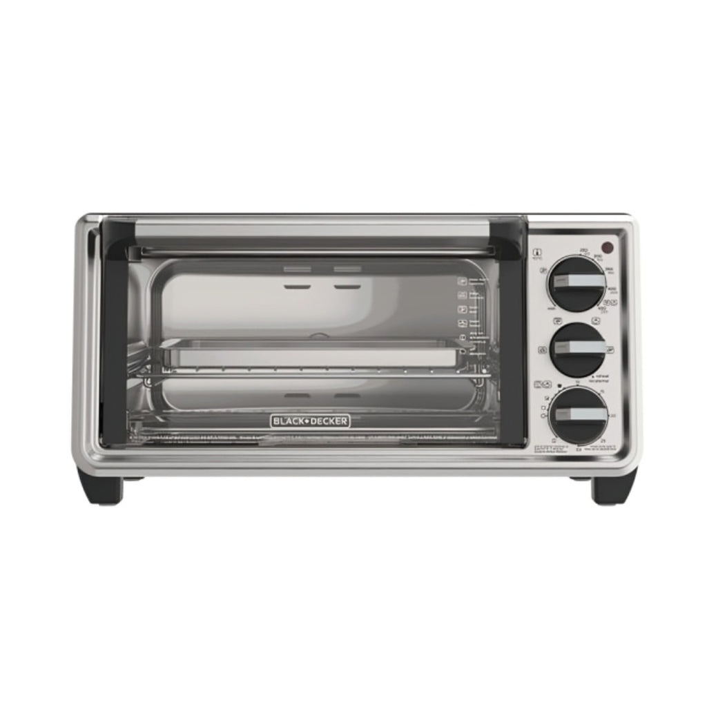 Black+Decker Horno tostador de 4 rebanadas convección natural, TO4130-0SDLA
