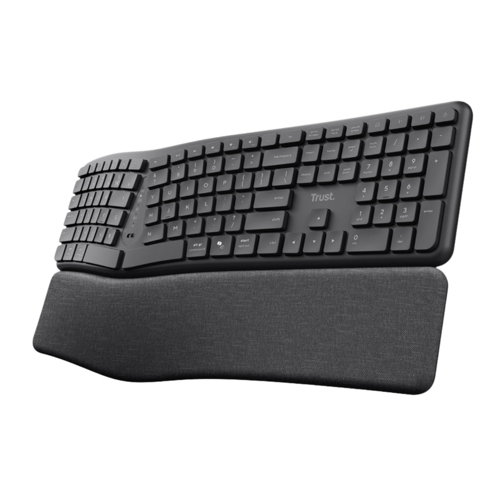 Trust keyra teclado inalambrico multidispositivo ergonomico ES - 25704