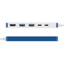 Targus hub hyper flex 5 puertost USB-C en blanco - HD4101BUGL