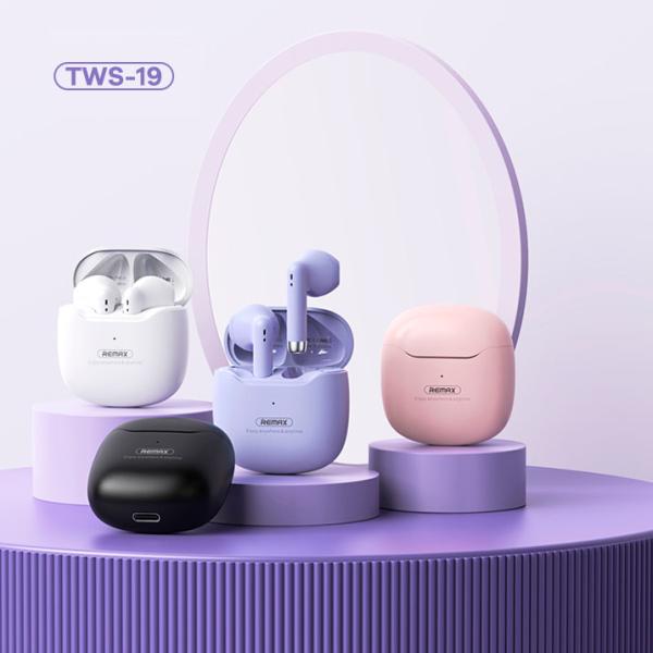Audifonos Manos Libres Bluetooth TWS-19 Serie Marsmallow Remax - Negro